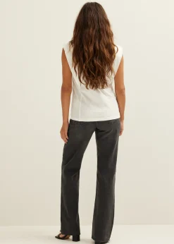 T-shirt met v-hals