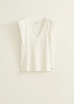 T-shirt met v-hals
