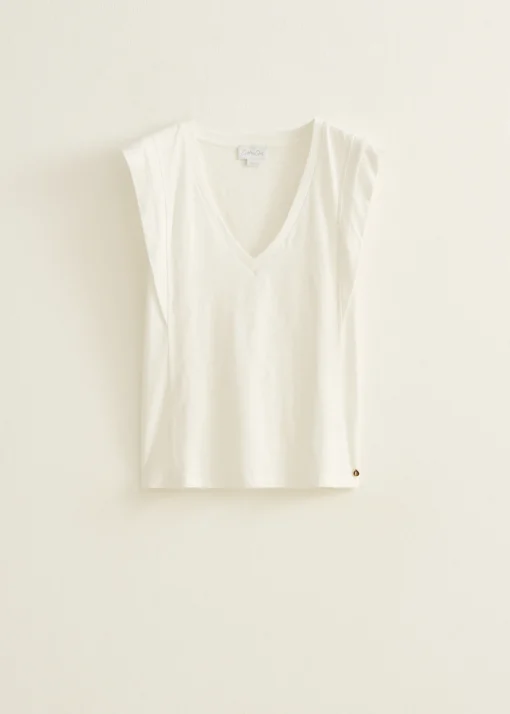 T-shirt met v-hals