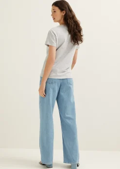 T-shirt met zilveren studs