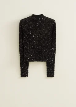 Velvet pailletten top