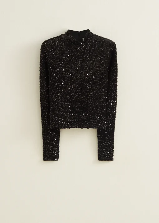 Velvet pailletten top