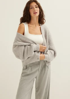 Vest met boucle structuur