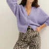 Vest met boucle structuur
