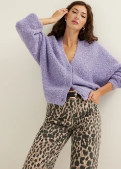 Vest met boucle structuur