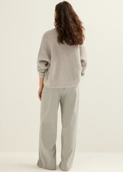 Vest met boucle structuur