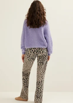 Vest met boucle structuur
