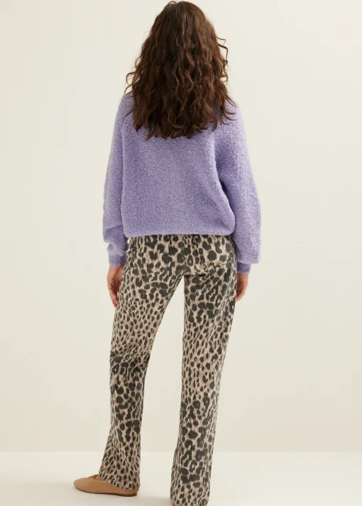 Vest met boucle structuur