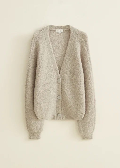 Vest met boucle structuur