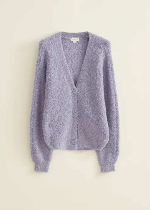 Vest met boucle structuur