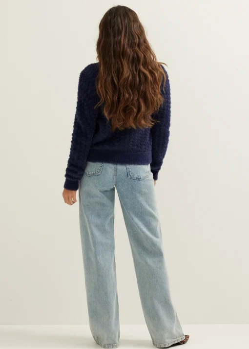 Vest met fluffy structuur