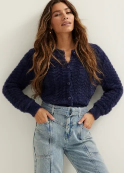 Vest met fluffy structuur