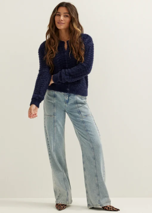 Vest met fluffy structuur