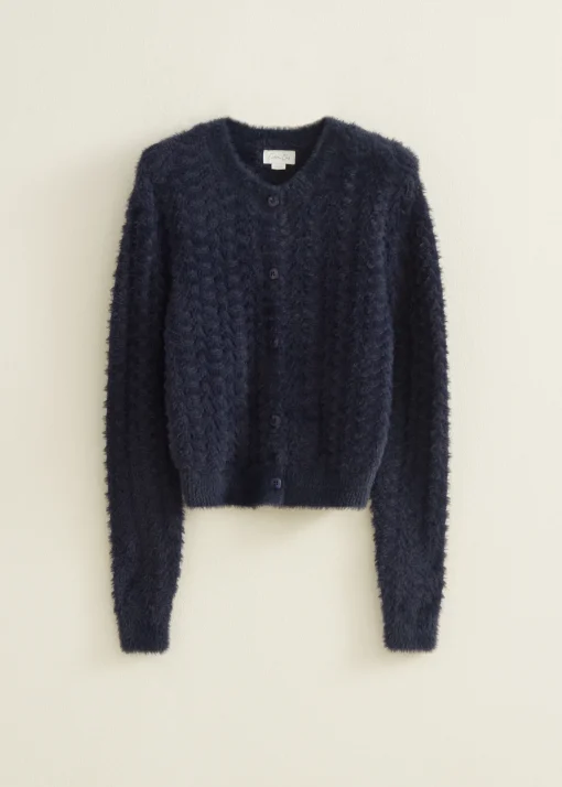 Vest met fluffy structuur