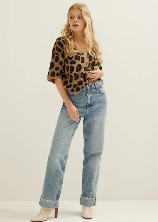 Vest met panterprint