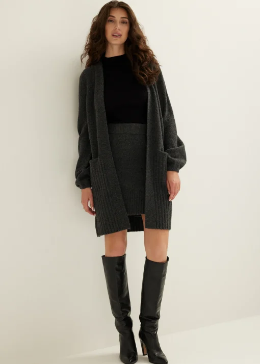Vest met rib structuur