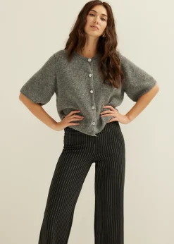 Vest met strass knopen