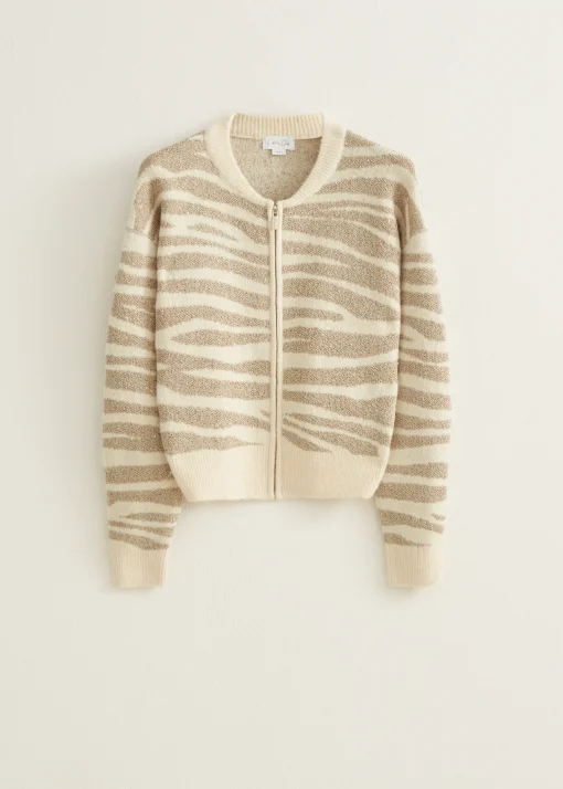 Vest met zebra patroon