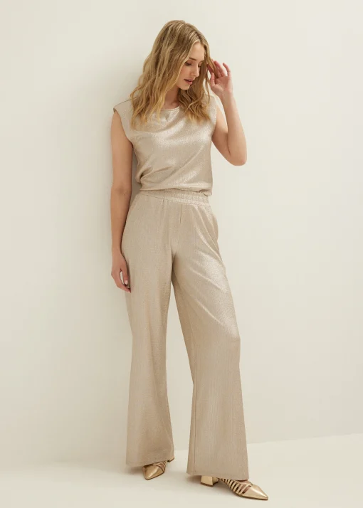 Wijde broek met glans