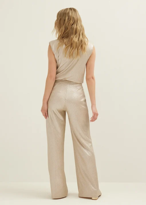 Wijde broek met glans