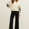 Wijde broek met knopen