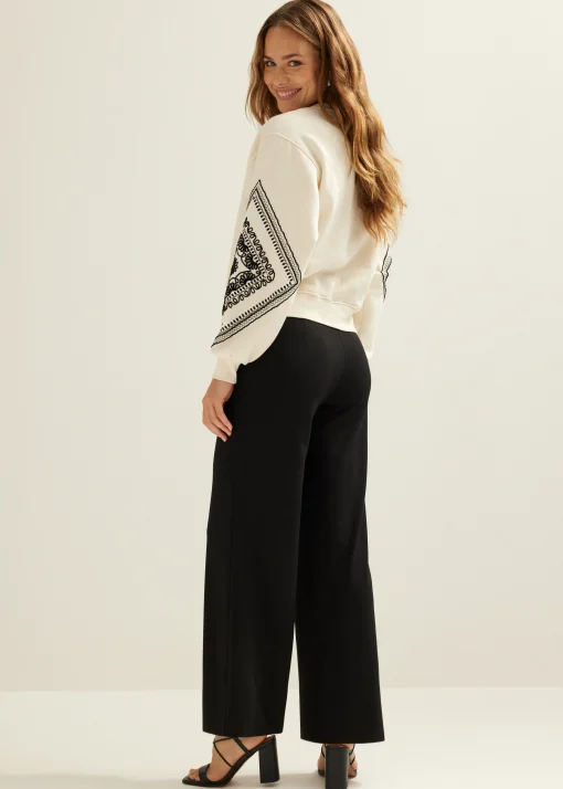Wijde broek met knopen