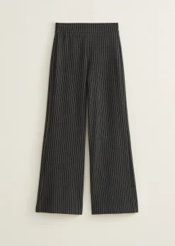 Wijde broek met krijtstreep