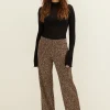 Wijde broek met panterprint