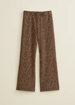 Wijde broek met panterprint