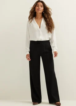 Wijde broek met pintuck