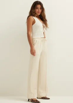Wijde broek met pintuck