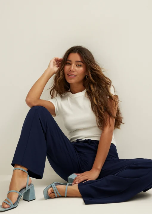 Wijde broek met pintuck