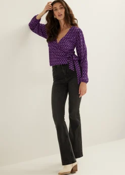 Wikkeltop met all-over print