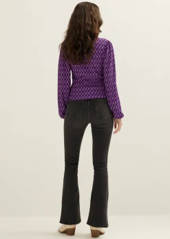 Wikkeltop met all-over print