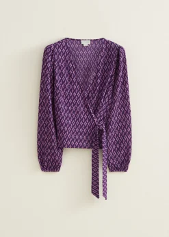 Wikkeltop met all-over print