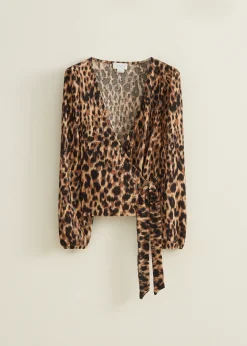 Wikkeltop met all-over print