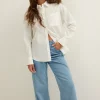 Witte blouse met zak