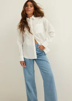 Witte blouse met zak
