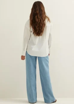 Witte blouse met zak