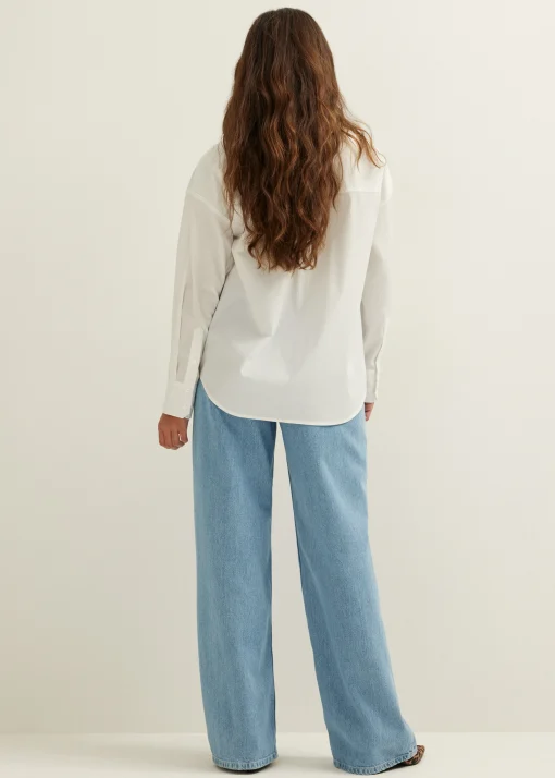 Witte blouse met zak