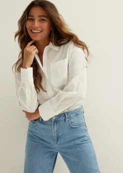 Witte blouse met zak