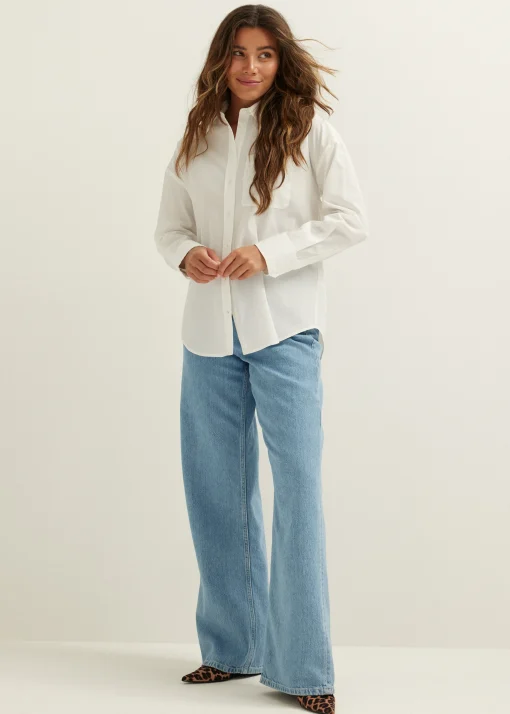 Witte blouse met zak